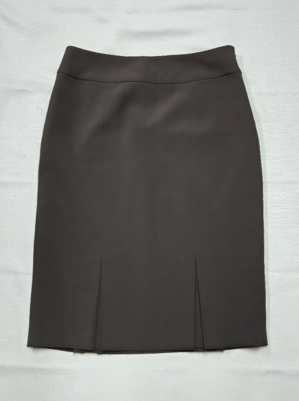 Evan Picone Dark Black Pencil Skirt with Front Pleats